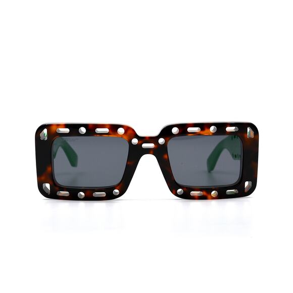 NEW! OFF-WHITE ATLANTIC OER1025 6007 HAVANA/GREEN GREY AUTHENTIC SUNGLAS… - Picture 2 of 13